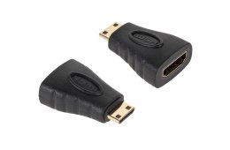 ZŁĄCZE HDMI GNIAZDO-WTYK MINI HDMI  POZŁACANY