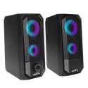 GŁOŚNIKI KOM PUTEROWE BLUETOOTH 4.2, 3.5MM MINI JACK, USB 5V AUDIOCORE AC845 CZARNE MOC 10W - STEROWANIE DOTYKOWE