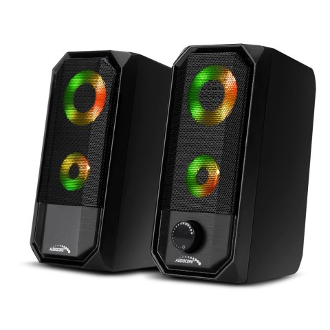 GŁOŚNIKI KOM PUTEROWE BLUETOOTH 4.2, 3.5MM MINI JACK, USB 5V AUDIOCORE AC845 CZARNE MOC 10W - STEROWANIE DOTYKOWE GŁOŚNIKI KOM PUTEROWE BLUETOOTH 4.2, 3.5MM MINI JACK, USB 5V AUDIOCORE AC845 CZARNE MOC 10W - STEROWANIE DOTYKOWE