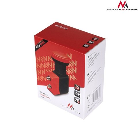 KONWERTER SATELITARNY MACLEAN, LNB, TWIN, HIGH GAIN, MCTV-670 KONWERTER SATELITARNY MACLEAN, LNB, TWIN, HIGH GAIN, MCTV-670