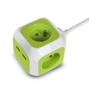 MAGICCUBE  POCZWÓRNE GNIAZDKO  PRĄDOWE GREENBLUE, 2 WEJŚCIA USB, 1,4M, GB118