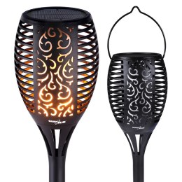 POCHODNIA SOLARNA GREENBLUE, LAM PA OGRODOWA LED, REALISTYCZNY EFEKT ŻYWEGO OGNIA, IP65, GB156