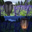 POCHODNIA SOLARNA GREENBLUE, LAM PA OGRODOWA LED, REALISTYCZNY EFEKT ŻYWEGO OGNIA, IP65, GB156