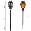 POCHODNIA SOLARNA GREENBLUE, LAM PA OGRODOWA LED, REALISTYCZNY EFEKT ŻYWEGO OGNIA, IP65, GB156