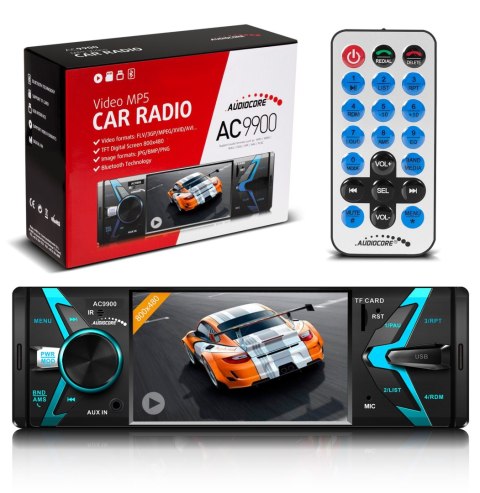 RADIOODTWARZACZ AUDIOCORE AC9900 MP5 AVI DIVX BLUETOOTH HANDSFREE + PILOT RADIOODTWARZACZ AUDIOCORE AC9900 MP5 AVI DIVX BLUETOOTH HANDSFREE + PILOT