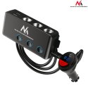 ROZDZIELACZ GNIAZDA ZA PALNICZKI SAMOCHODOWEJ MACLEAN, WOLTOMIERZ, 3 GNIAZDA ZA PALNICZKI, 1xQC 3.0, 3xUSB, 6.8A, 1xPD 18W, MAx 12