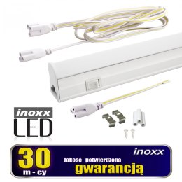 ŚWIETLÓWKA LED LINIOWA T5 120CM 18W ON/OFF NEUTRALNA 4000K LAM PA NATYNKOWA ZINTEGROWANA Z O PRAWĄ