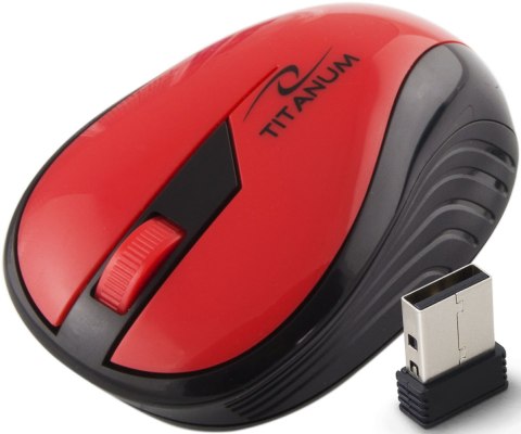 TM114R TITANUM MYSZ BEZ PRZ. 2.4GHZ 3D O PT. USB RAINBOW CZERWONA TM114R TITANUM MYSZ BEZ PRZ. 2.4GHZ 3D O PT. USB RAINBOW CZERWONA
