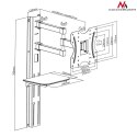 UCHWYT DO TV Z  PÓŁKĄ NA DVD MACLEAN, VESA 200x200 , 23"-42", 30KG, MC-771