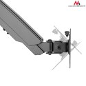 UCHWYT DO MONITORA MACLEAN,  PODWÓJNE RAMIĘ, ZE S PRĘŻYNĄ GAZOWĄ, 17"-32", 8 KG, MC-775