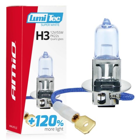 ŻARÓWKA HALOGENOWA H3 12V 55W LUMITEC SU PER WHITE +120% AMIO-02136 ŻARÓWKA HALOGENOWA H3 12V 55W LUMITEC SU PER WHITE +120% AMIO-02136