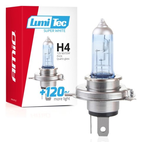 ŻARÓWKA HALOGENOWA H4 12V 60/55W LUMITEC SU PER WHITE +120% AMIO-02137 ŻARÓWKA HALOGENOWA H4 12V 60/55W LUMITEC SU PER WHITE +120% AMIO-02137