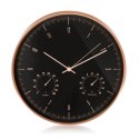 ZEGAR ŚCIENNY ZŁOTY 12'' 30CM Z TERMOMETREM I HIGROMETREM CE70 G