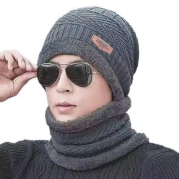 BQ52E K PL UNISEx CZA PKA I SZALIK GREY