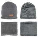 BQ52E K PL UNISEx CZA PKA I SZALIK GREY