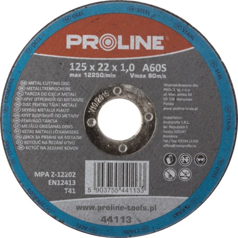TARCZA DO CIĘCIA METALU, T41 , 230x3.0x22A30R PROLINE TARCZA DO CIĘCIA METALU, T41 , 230x3.0x22A30R PROLINE
