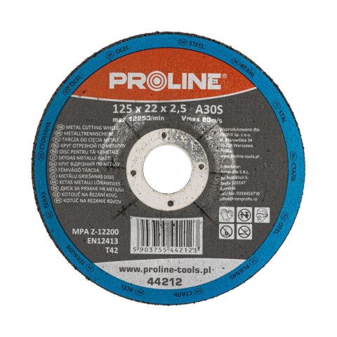 TARCZA DO CIĘCIA METALU WY P. T42, 230x3.0x22A30R PROLINE TARCZA DO CIĘCIA METALU WY P. T42, 230x3.0x22A30R PROLINE