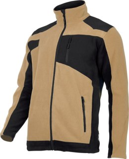 BLUZA  POLAR. ZE WZMOCNIENIAMI BEŻ.-CZAR., 