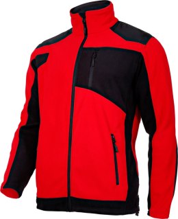 BLUZA  POLAR. ZE WZMOCNIENIAMI CZERW.-CZAR., 
