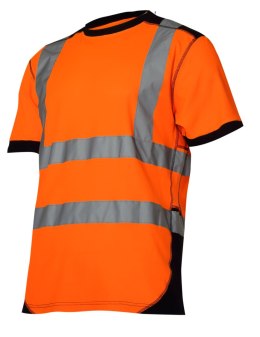 KOSZULKA T-SHIRT OSTRZEGAWCZA,  POM.-CZARNA, 