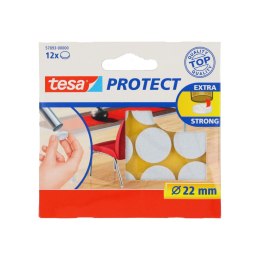 PODKŁADKI FILCOWE FI=22MM, BIAŁE, 12SZT.