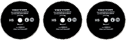 ZESTAW TARCZY TNĄCYCH HSS 89x10MM DO  PRZECINARKI T PW600K - 3 SZTUKI