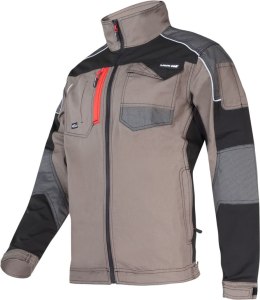BLUZA KHAKI-CZAR. ZE WSTAWK. ZE STRETCHU, 