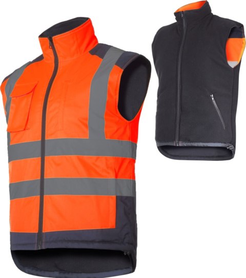 KAMIZELKA OSTRZEGAWCZA DWUSTRONNA,  POMAR., "2xL", CE, LAHTI