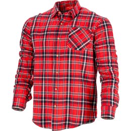 KOSZULA FLANELOWA CZERW-GRANAT., 170G/M2, 