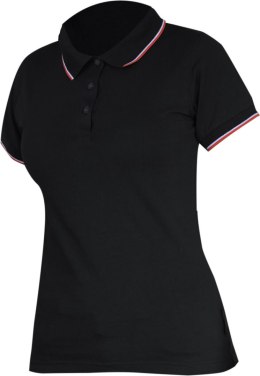 KOSZULKA  POLO DAMSKA 190G/M2, CZARNA, 