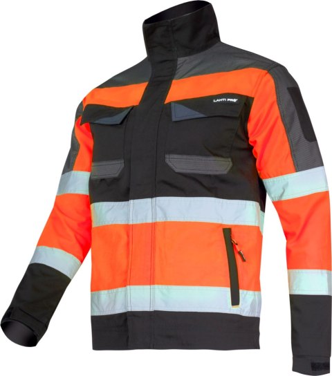 KURTKA OSTRZEG. CZARNO- POMARAŃCZOWA, "3xL", CE, LAHTI