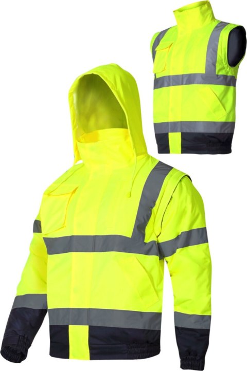KURTKA OSTRZEG. OCIE P. Z OD P. RĘK., ŻÓŁTA, "3xL", CE, LAHTI KURTKA OSTRZEG. OCIE P. Z OD P. RĘK., ŻÓŁTA, "3xL", CE, LAHTI