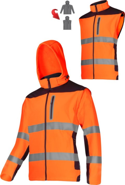 SOFTSHELL OSTRZEG. Z OD PINANYMI RĘK.,  POM., "xL", CE, LAHTI