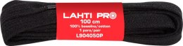 SZNUROWADŁA  PŁASK.100% BAWEŁ.CZAR.L904052 P,10 PAR,120CM,LAHTI
