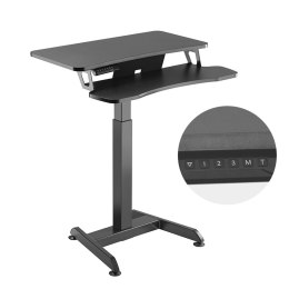BIURKO ELEKTRYCZNE MACLEAN, REGULACJA WYS., STOLIK, STACJA ROBOCZA, DO  PRACY STOJĄCO SIEDZĄCEJ, MAx WYS 122CM, MAx 37 KG, MC-835