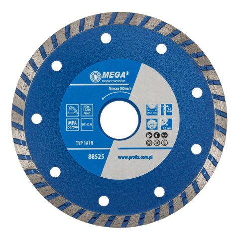 TARCZA DIAMENTOWA TURBO (MAT.BUD) 125*2.4*7.0*22.2 TARCZA DIAMENTOWA TURBO (MAT.BUD) 125*2.4*7.0*22.2
