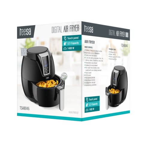 FRYTKOWNICA BEZTŁUSZCZOWA TEESA DIGITAL AIR FRYER 3,2L FRYTKOWNICA BEZTŁUSZCZOWA TEESA DIGITAL AIR FRYER 3,2L