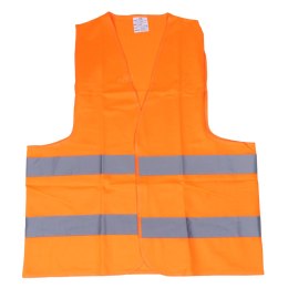 KAMIZELKA OSTRZEGAWCZA ODBLASKOWA  POMARAŃCZOWA xL Z CERTYFIKATEM AMIO-01735