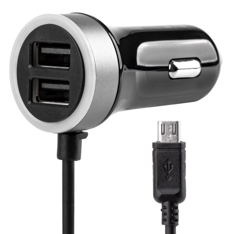 ŁADOWARKA SAMOCHODOWA PCH PRO-01 MICROUSB + 2x USB 2.4A 12V 24V AMIO-02056 ŁADOWARKA SAMOCHODOWA PCH PRO-01 MICROUSB + 2x USB 2.4A 12V 24V AMIO-02056