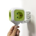 MAGICCUBE  POCZWÓRNE GNIAZDKO  PRĄDOWE, 2 WEJŚCIA USB 1,4M GREENBLUE GB118G WERSJA NIEMIECKA