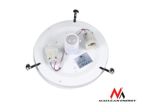 PLAFON Z CZUJNIKIEM RUCHU MACLEAN, SUFITOWY, Z CZUJNIKIEM PIR, MAx. 2x40W, E27, MCE22 PLAFON Z CZUJNIKIEM RUCHU MACLEAN, SUFITOWY, Z CZUJNIKIEM PIR, MAx. 2x40W, E27, MCE22