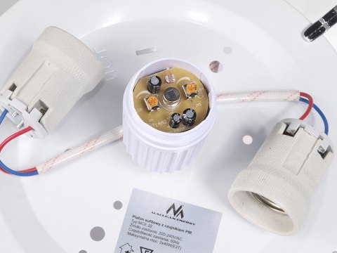 PLAFON Z CZUJNIKIEM RUCHU MACLEAN, SUFITOWY, Z CZUJNIKIEM PIR, MAx. 2x40W, E27, MCE22 PLAFON Z CZUJNIKIEM RUCHU MACLEAN, SUFITOWY, Z CZUJNIKIEM PIR, MAx. 2x40W, E27, MCE22