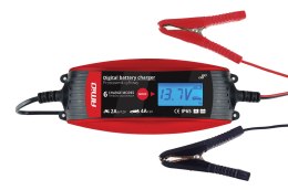 PROSTOWNIK CYFROWY ŁADOWARKA DO AKUMULATORA 6V 12V - 2A 4A - DVL DBC AMIO-02088