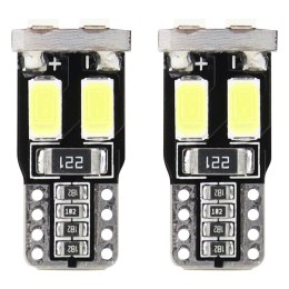 ŻARÓWKI LED CANBUS 6SMD 5730 T10 W5W WHITE AMIO-01622