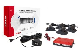 ZESTAW CZUJNIKÓW  PARKOWANIA COFANIA BUZZER 4 SENSORY CZARNE TRUCK 19MM