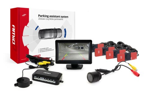 ZESTAW CZUJNIKÓW PARKOWANIA TFT01 4,3" Z KAMERĄ HD-301-IR 4 SENSORY CZARNE WEWNĘTRZNE ZESTAW CZUJNIKÓW PARKOWANIA TFT01 4,3" Z KAMERĄ HD-301-IR 4 SENSORY CZARNE WEWNĘTRZNE
