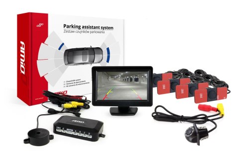 ZESTAW CZUJNIKÓW PARKOWANIA TFT01 4,3" Z KAMERĄ HD-305 LED 4 SENSORY CZARNE WEWNĘTRZNE ZESTAW CZUJNIKÓW PARKOWANIA TFT01 4,3" Z KAMERĄ HD-305 LED 4 SENSORY CZARNE WEWNĘTRZNE