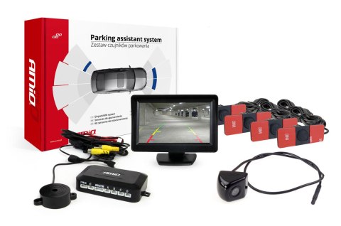 ZESTAW CZUJNIKÓW PARKOWANIA TFT01 4,3" Z KAMERĄ HD-310 4 SENSORY CZARNE WEWNĘTRZNE ZESTAW CZUJNIKÓW PARKOWANIA TFT01 4,3" Z KAMERĄ HD-310 4 SENSORY CZARNE WEWNĘTRZNE