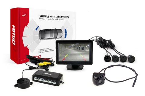 ZESTAW CZUJNIKÓW PARKOWANIA TFT01 4,3" Z KAMERĄ HD-310 4 SENSORY CZARNE ZESTAW CZUJNIKÓW PARKOWANIA TFT01 4,3" Z KAMERĄ HD-310 4 SENSORY CZARNE