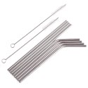 AG371A METALOWE SŁOMKI K PL 10 EL. SILVER
